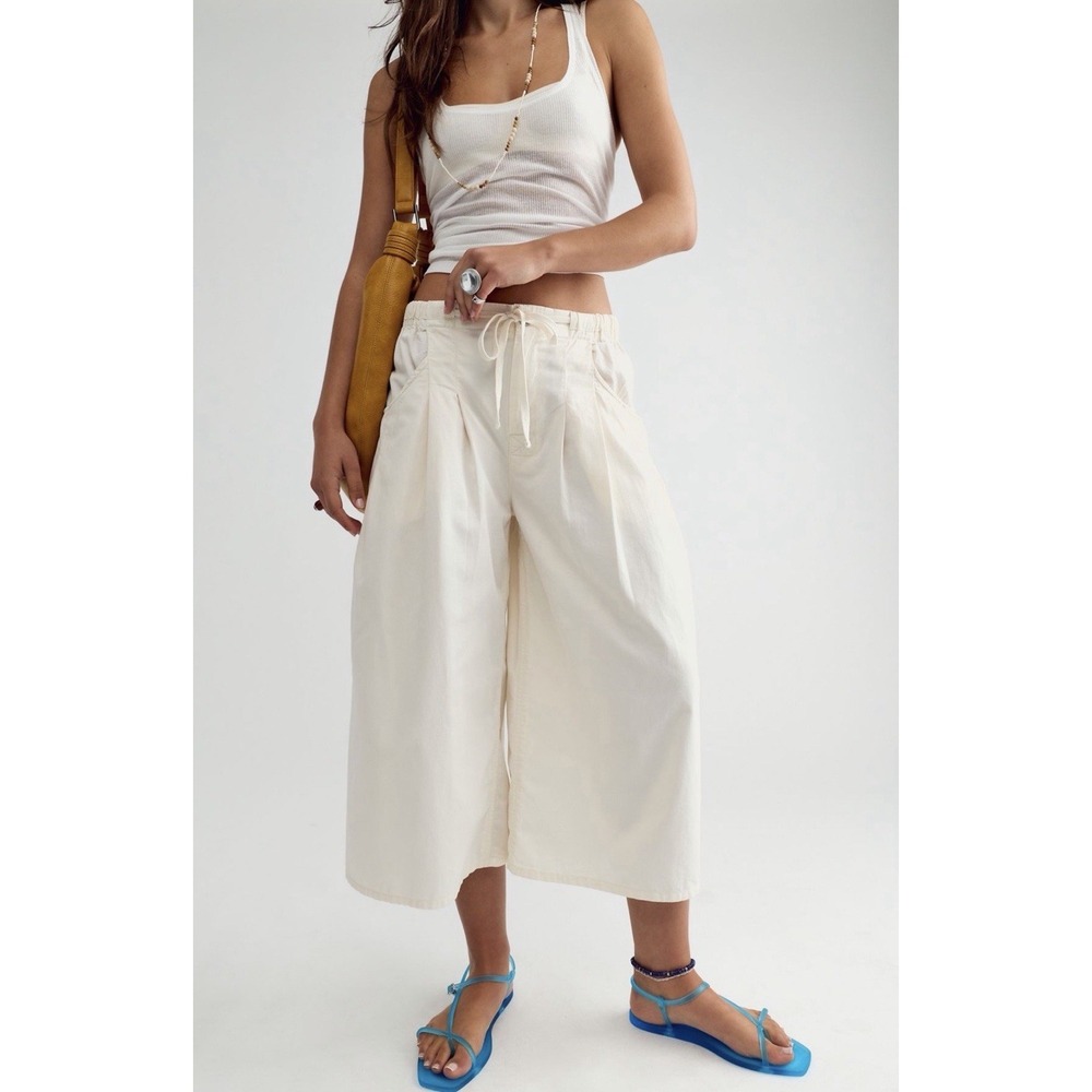 Free People Pants Telluride Wide Leg Crop Pull On Pants Size Medium SOLD OUT